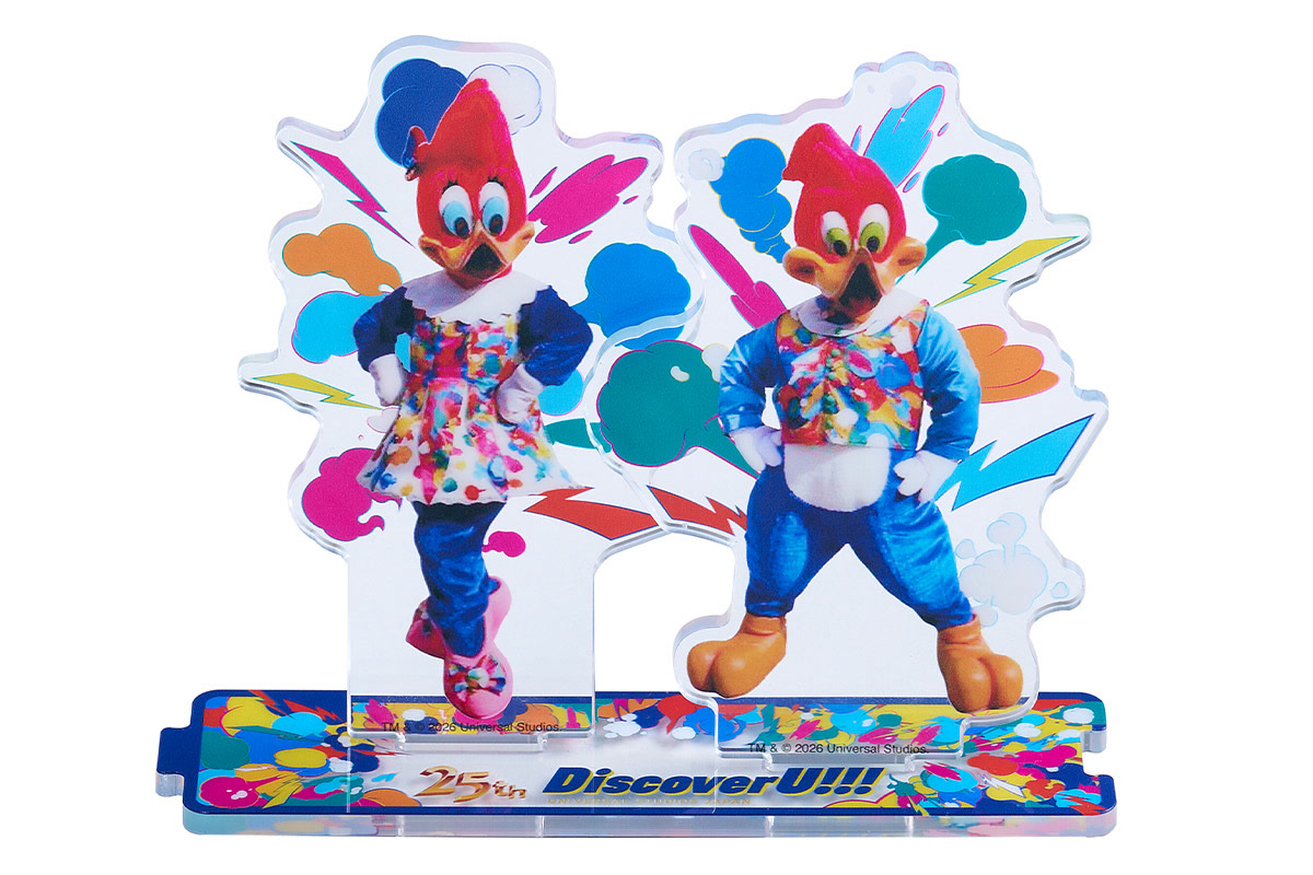 Woody and Winnie Woodpecker acrylic stand for Universal Studios Japan passholders