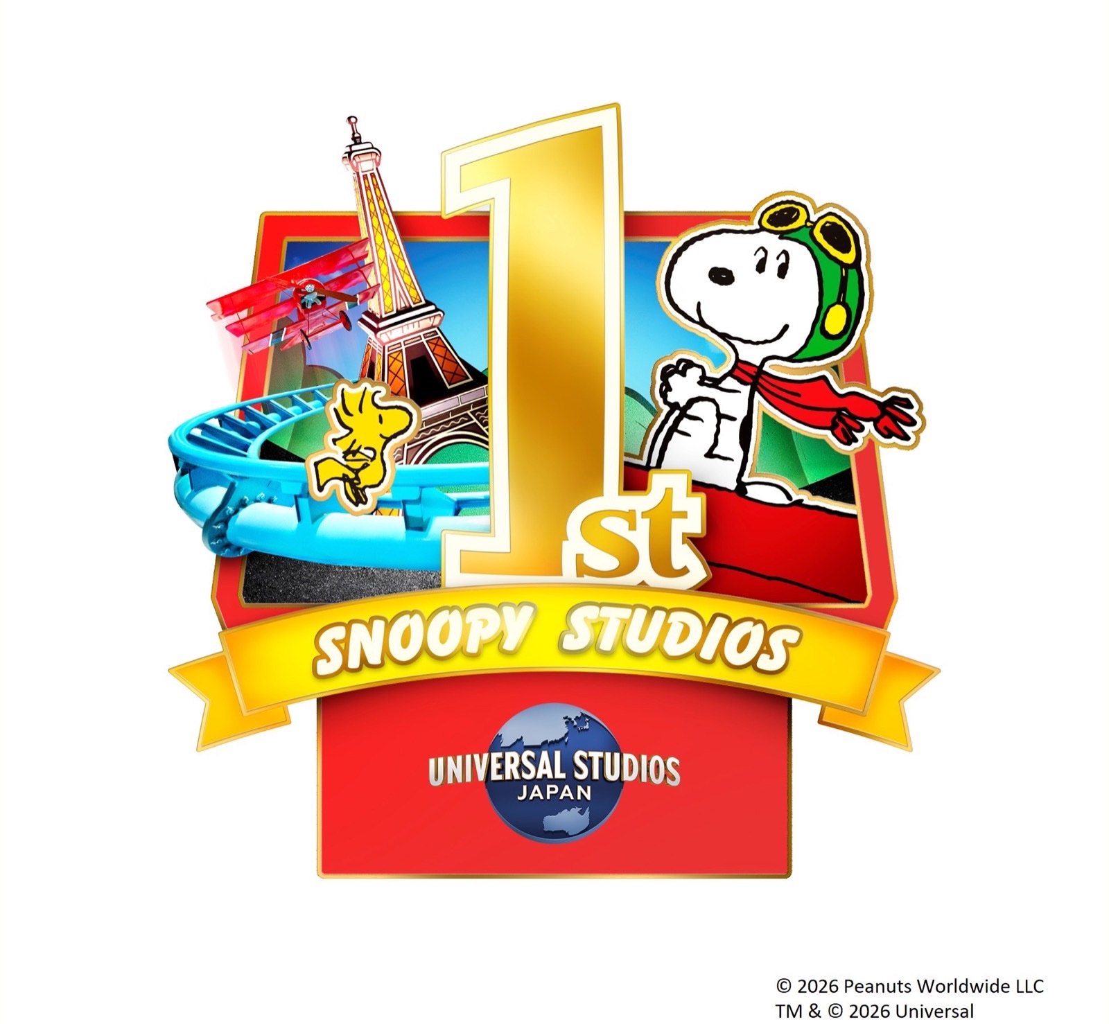 Snoopy Studios first-anniversary art from Universal Studios Japan