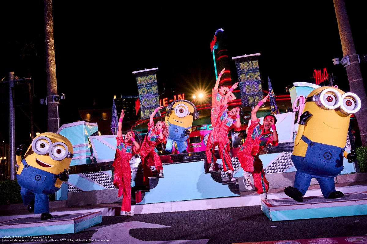 Minions perform at the Minion BOO-YA Block Party at Universal Studios Japan