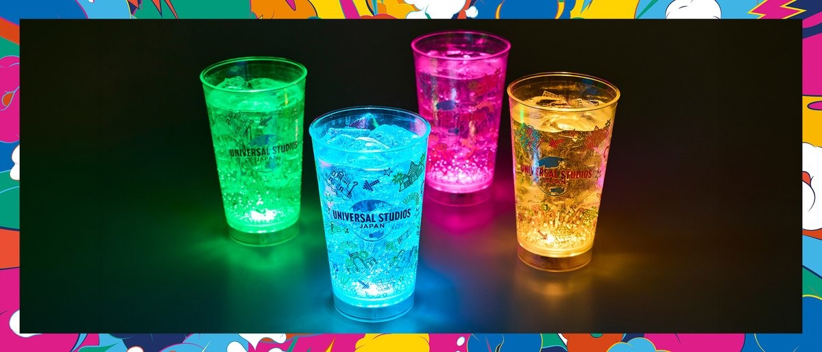 Universal Studios Japan Thanks Summer Food Festival neon cup drink set graphic
