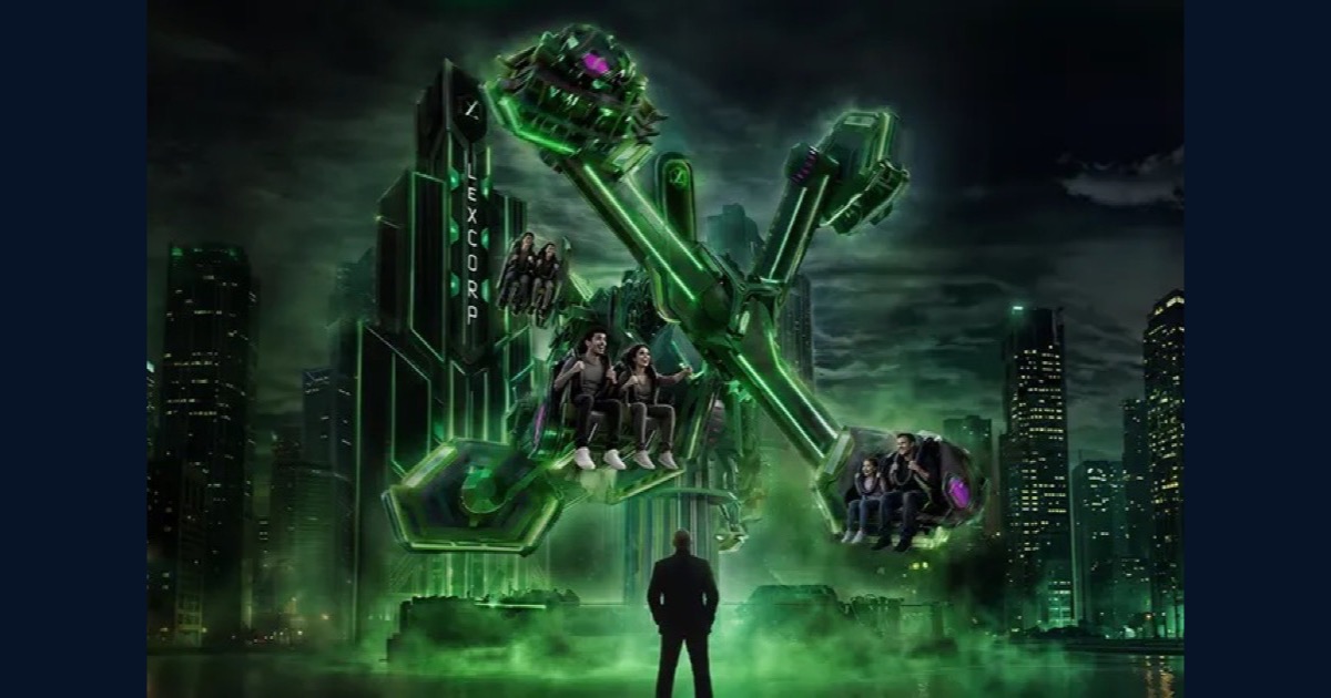 Superman and DC attraction artwork for Warner Bros. World Abu Dhabi