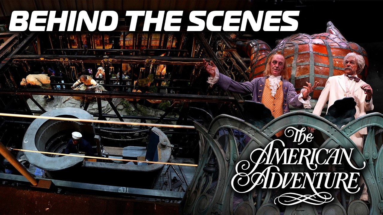Walt Disney Imagineering YouTube thumbnail for The American Adventure behind-the-scenes video