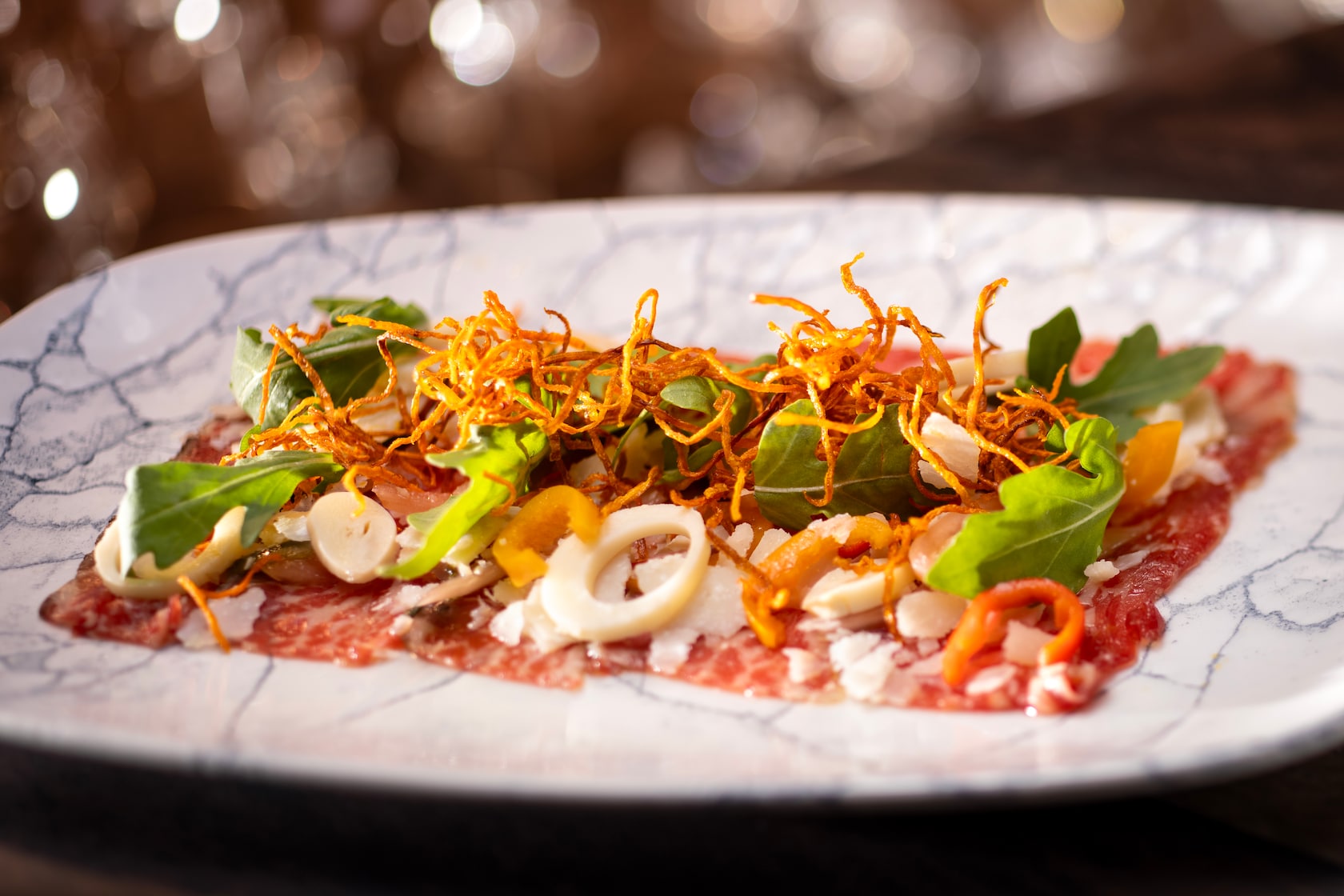 Beef carpaccio at Yachtsman Steakhouse